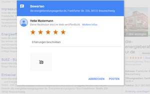Bewerten Sie uns bei Google